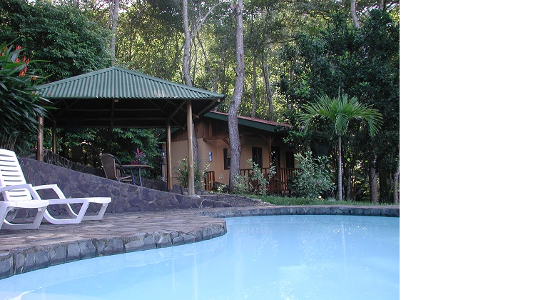 View of our Cabin at Tiriguro Lodge near San Mateo