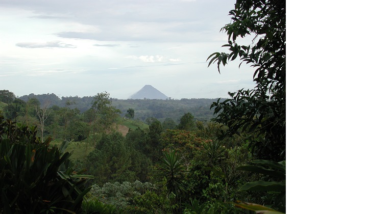 Volcano View from Chalet Nicholas Patio